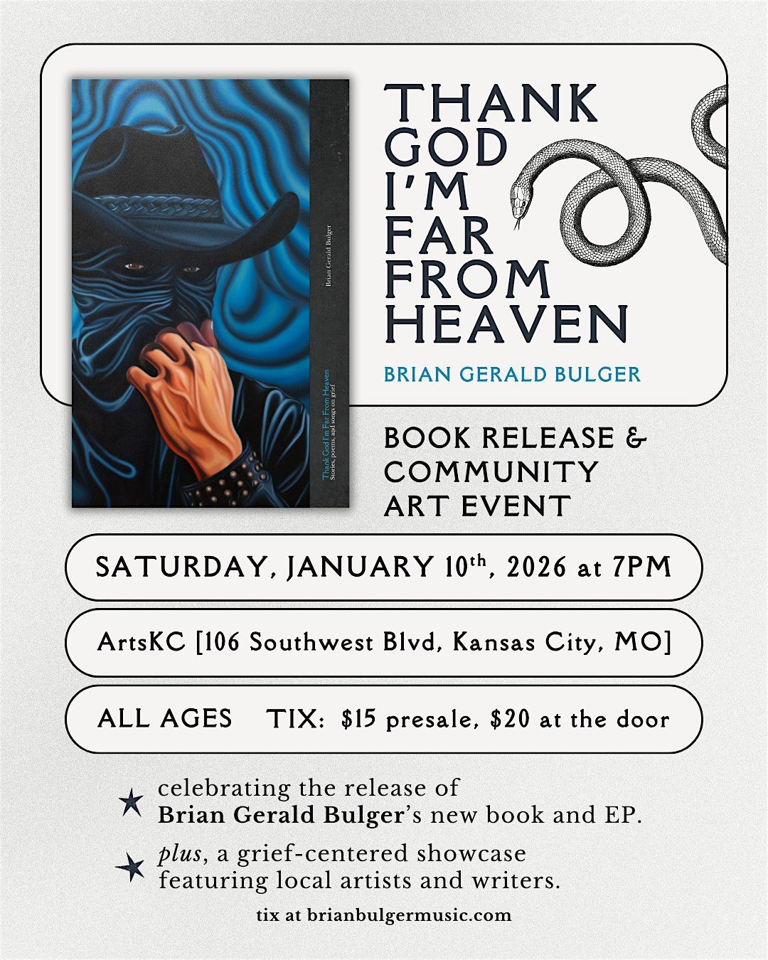 THANK GOD I'M FAR FROM HEAVEN: Book Release & Community Art Event, 10 January | Event in Kansas City | AllEvents