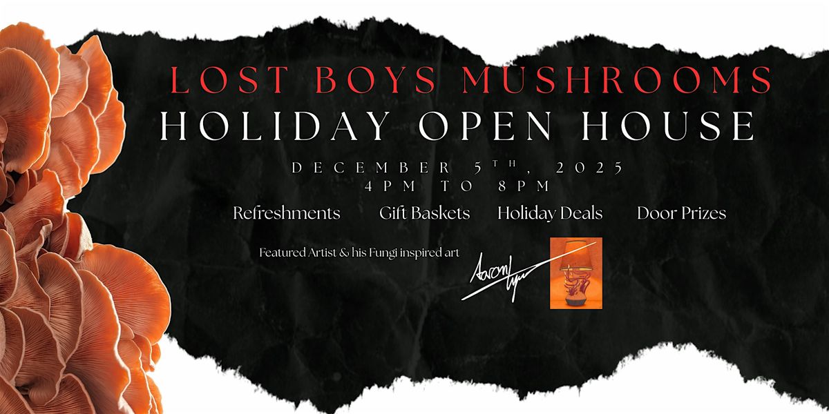 Lost Boys Mushrooms Holiday Open House, 5 December | Event in Pensacola | AllEvents