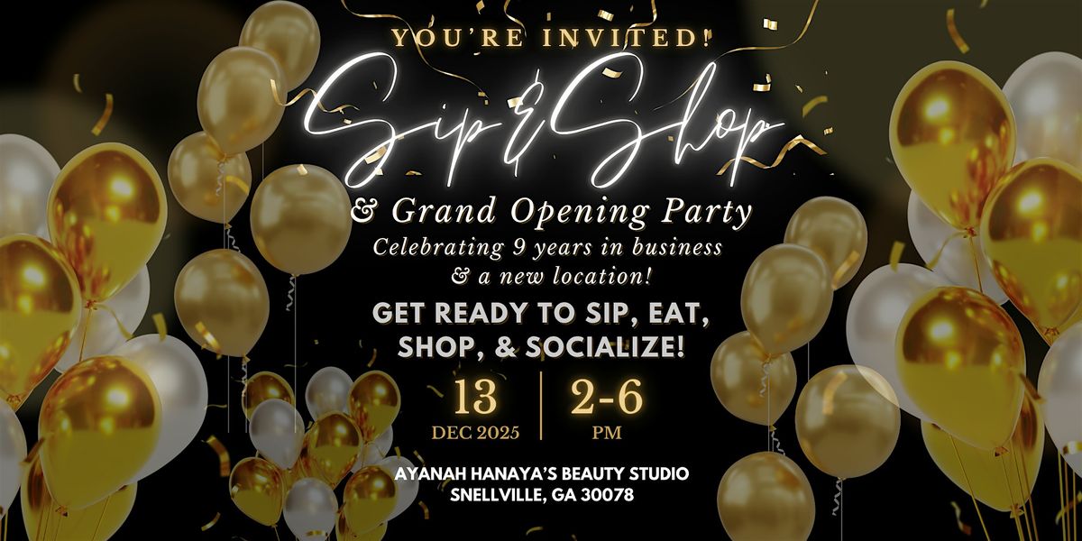 9th Annual Sip & Shop plus Client Appreciation, 13 December | Event in snellville | AllEvents