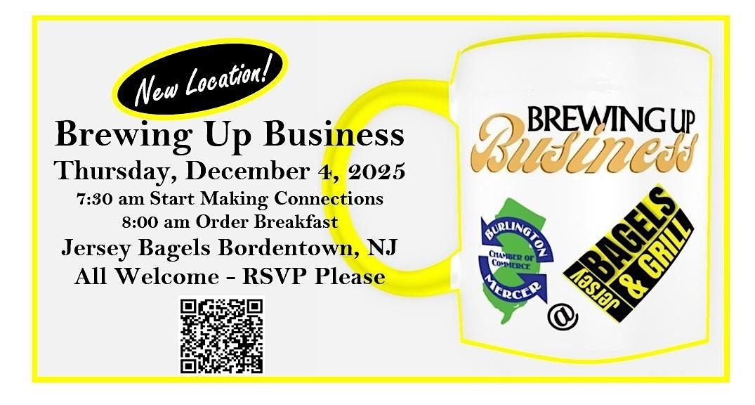 Brewing Up Business - Making Connections While Breakfasting, 4 December | Event in Bordentown | AllEvents
