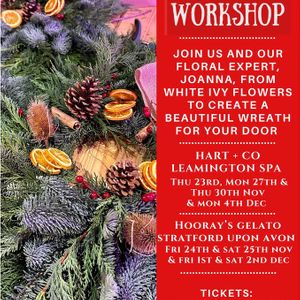Christmas Wreath Workshop at Hoorays Gelato