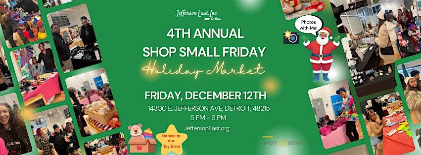 Celebrate the Holidays at JEI's  Shop Small Friday Holiday Market!, 12 December | Event in Detroit | AllEvents