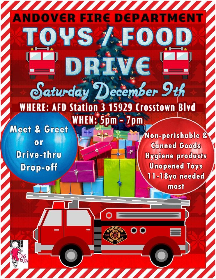 Toys for Joy! (drive thru donation drop off), 15929 Crosstown Blvd NW, Andover, MN 553042620