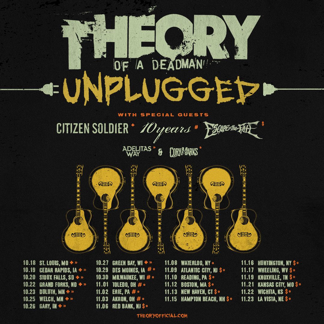 Theory of a Deadman & 10 Years, 1 August | Event in Streator | AllEvents
