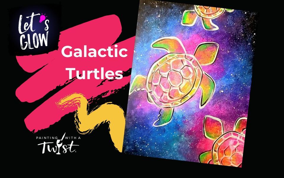 Galactic Turtles! Blacklight Party! Family Friendly!, Painting with a