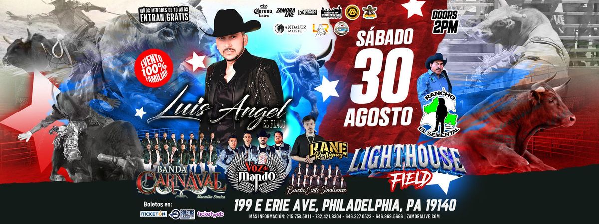 Jaripeo con Luis Angel "El Flaco", Banda Carnaval, Voz de Mando y mas en Philadelphia, 30 August