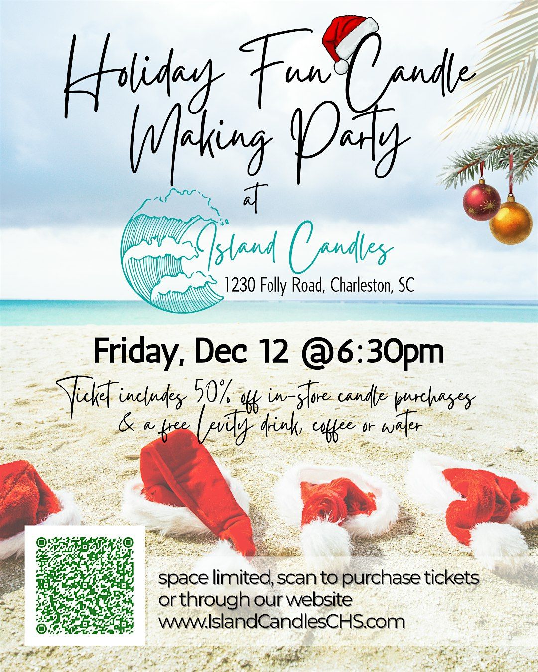 Holiday Fun Candle Making Party, 12 December | Event in Charleston | AllEvents