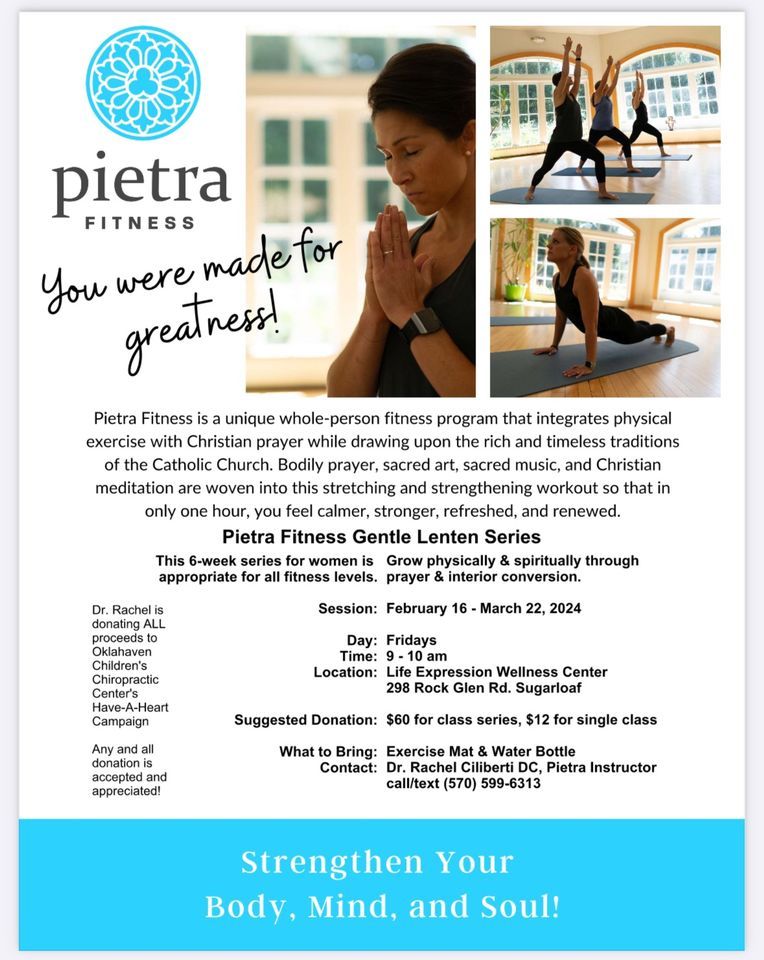 Pietra Fitness Gentle Lenten Series, 298 Rock Glen Rd., Sugarloaf, PA, 22 March 2024 AllEvents.in
