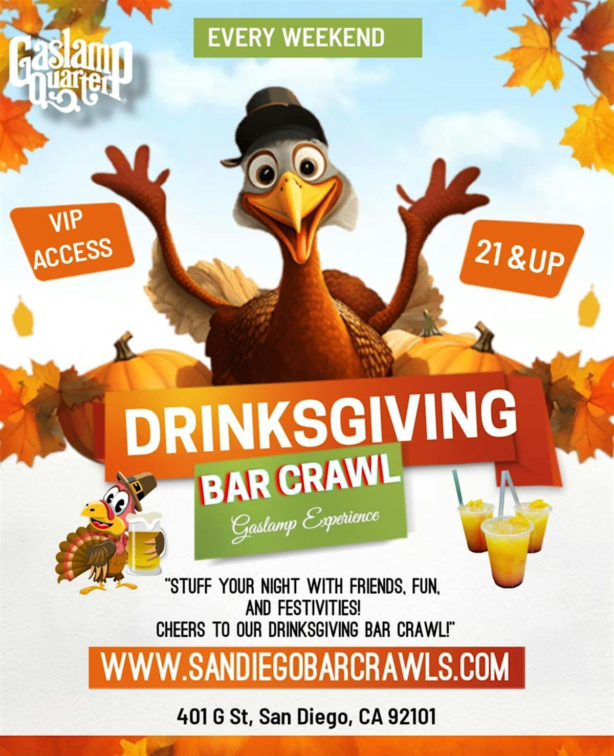 Friendsgiving Eve Gaslamp Experience  - Party Pass | Event in San Diego | AllEvents
