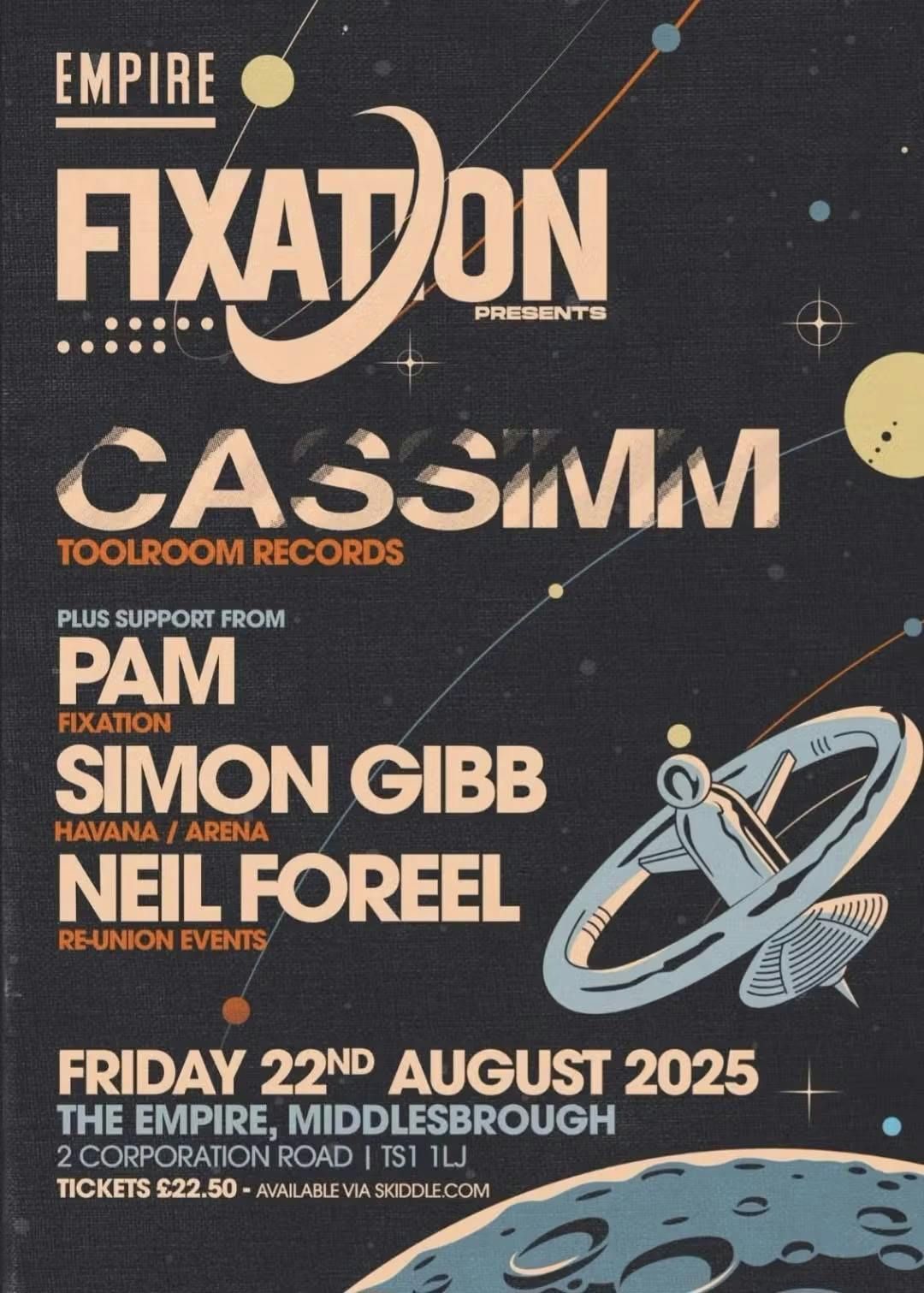 Fixation pres. CASIMM, 22 August | Event in Middlesbrough | AllEvents