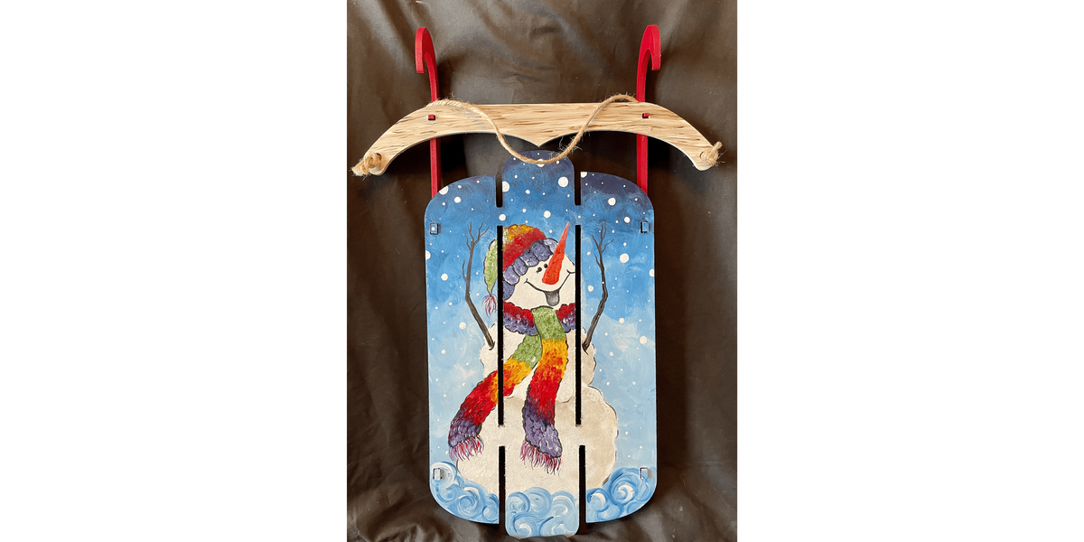 Snowman Sled Build and Paint - Paint and Sip in Norfolk | Classpop!™, 7 December | Event in Norfolk | AllEvents