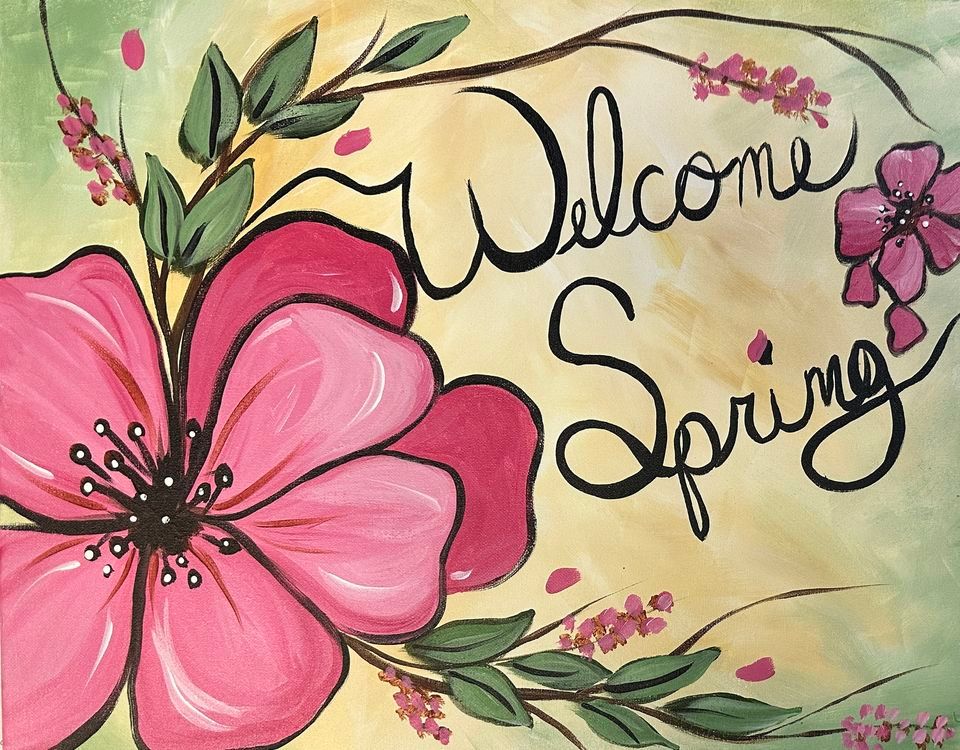 Spring Canvas Paint & Sip Class, Painted Grape Greensboro NC