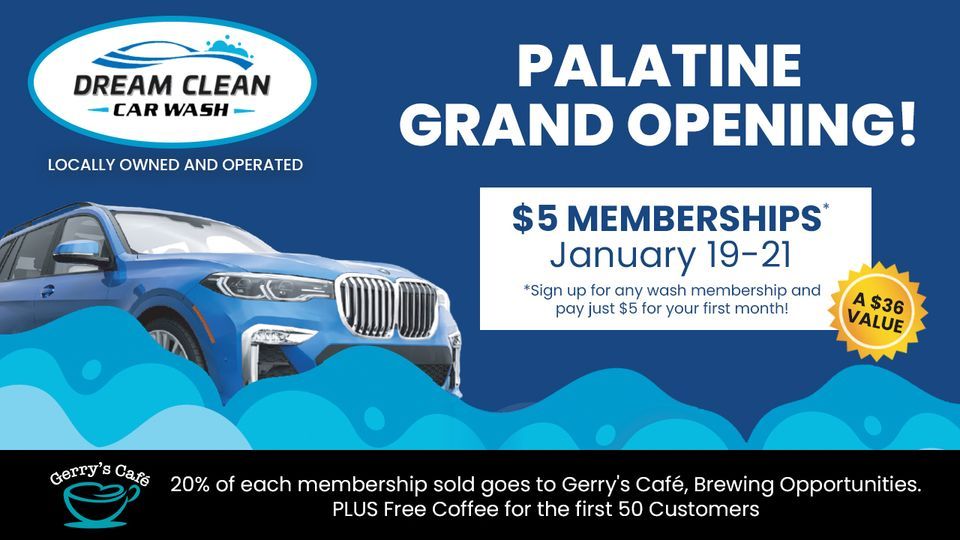 Dream Clean Car Wash Palatine Grand Opening...Supporting Gerrys Cafe