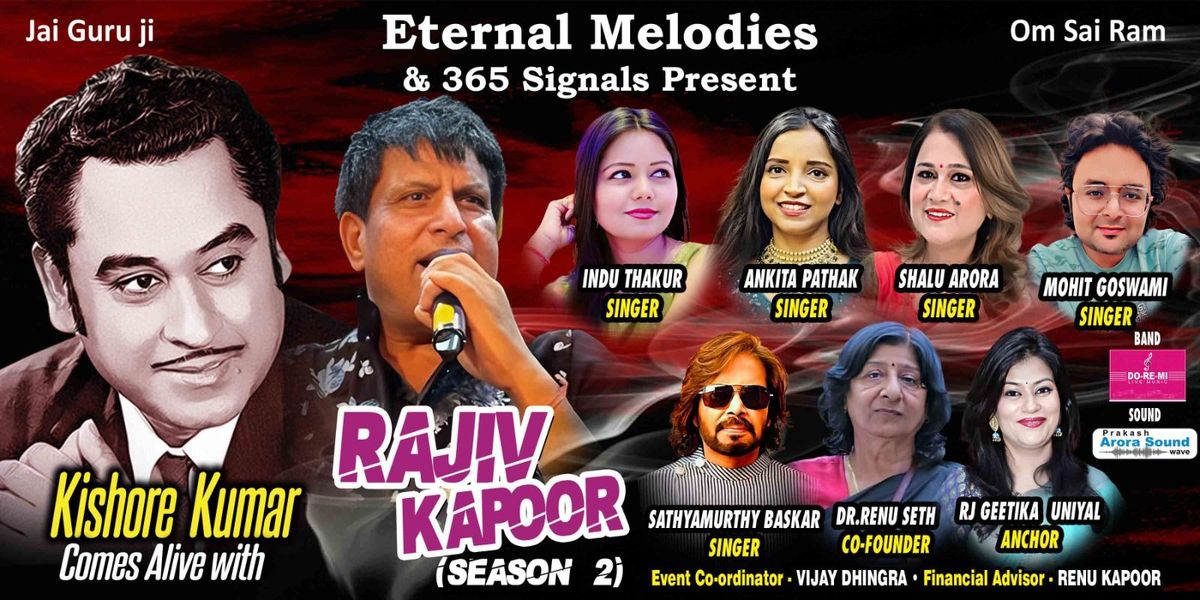 Kishore Kumar Comes Alive with Rajiv Kapoor, 21 September | Event in New Delhi | AllEvents