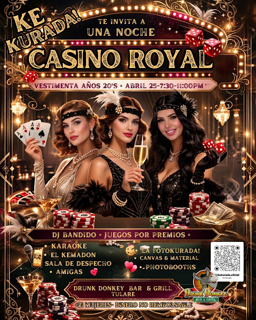 Noche de pintura: tema Casino Royal