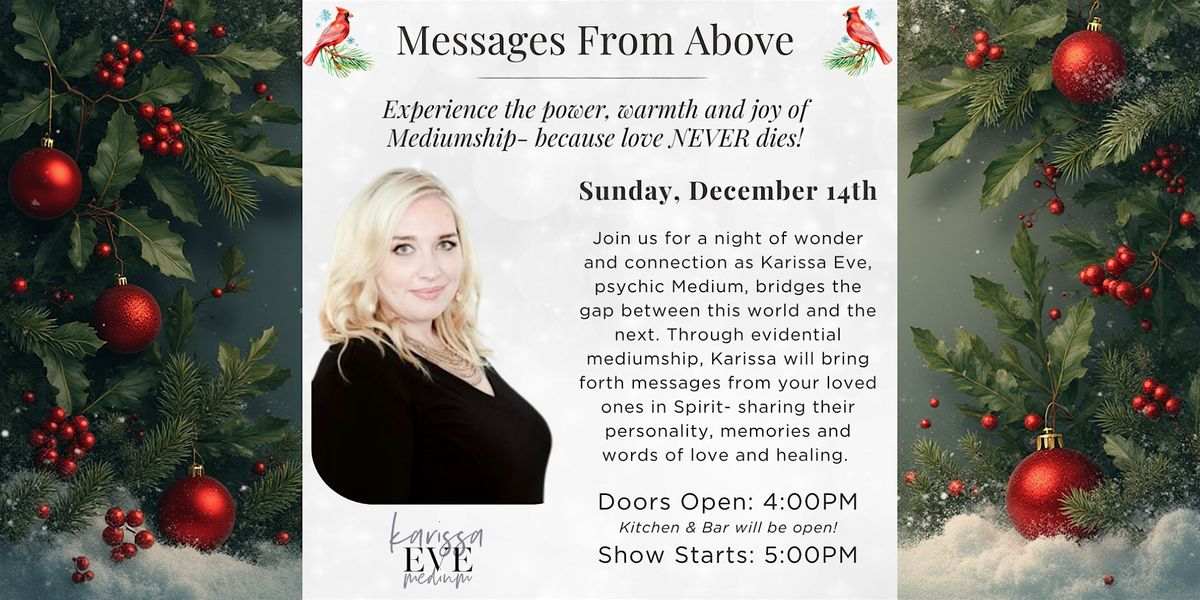 Messages From Above, 14 December | Event in Lowell | AllEvents