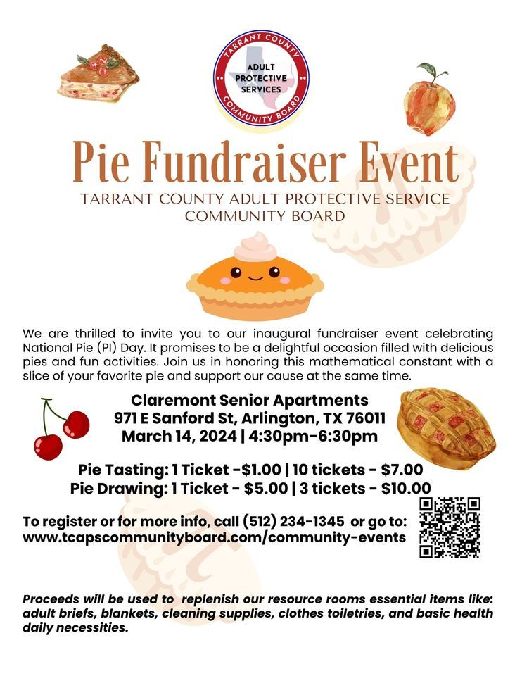 Tarrant County Adult Protective Services Board Pie Fundraiser, The
