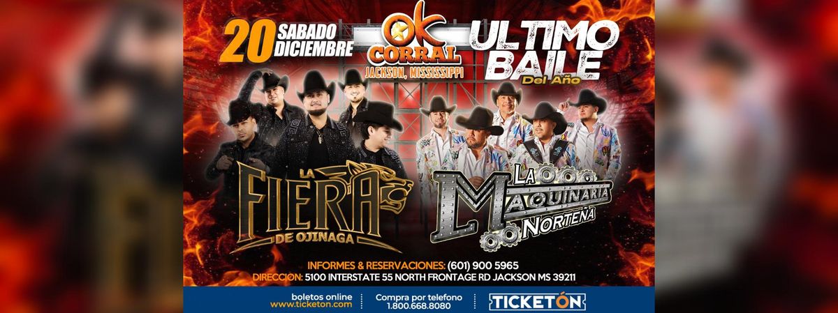 LA FIERA DE OJINAGA , LA MAQUINARIA NORTENA , JACKSON , 20 December | Event in Jackson | AllEvents