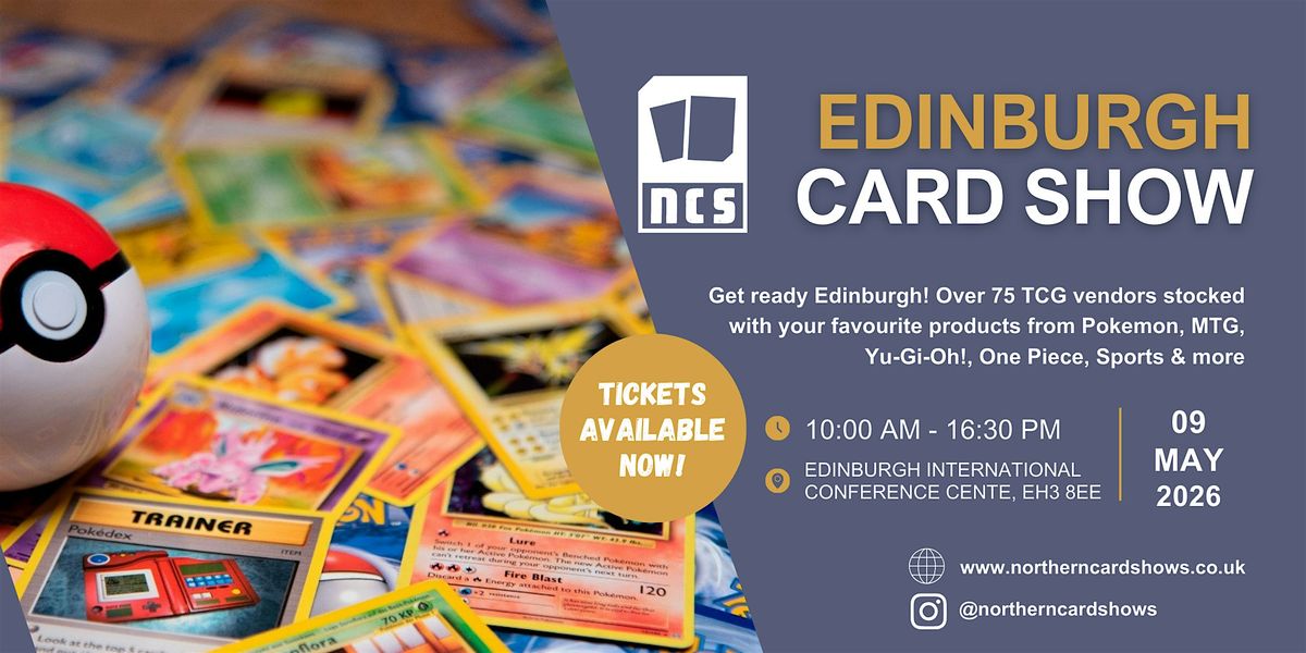 Edinburgh Card Show - Trading Card Convention, Edinburgh International Conference Centre, 9 May 2026 | AllEvents Edinburgh Card Show - Trading Card Convention, Edinburgh International Conference Centre, 9 May 2026 | AllEvents