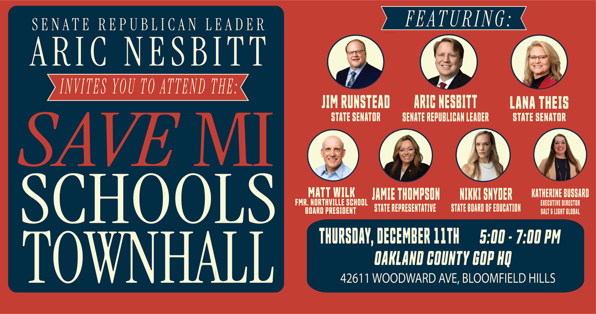 Save MI Schools TownHall, 11 December | Event in Bloomfield Township | AllEvents