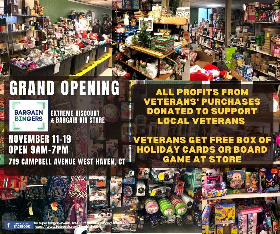 Honoring Veterans at Bargain Bingers Grand Opening, 719 Campbell Ave