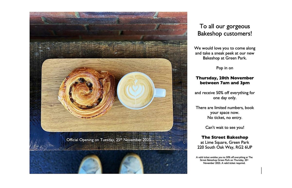 We would love you to come along and take a sneak peek at our new Bakeshop | Event in Reading | AllEvents