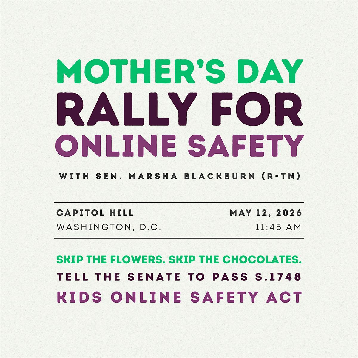 Mother's Day Rally for Online Safety — United States Capitol