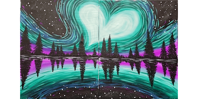 Northern Love Lights (Date Night) - Paint and Sip in Sacramento | Classpop!™, 31 January | Event in Elk Grove