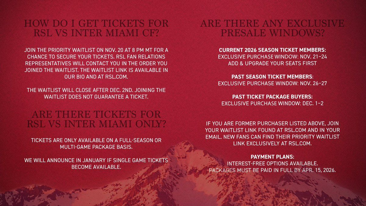 Real Salt Lake vs. Inter Miami CF, 21 April | Event in Sandy | AllEvents