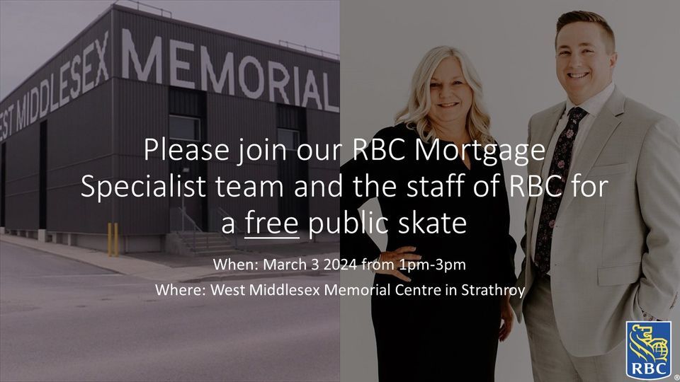 Free Public Skate, West Middlesex Memorial Arena, Strathroy, March 3 ...