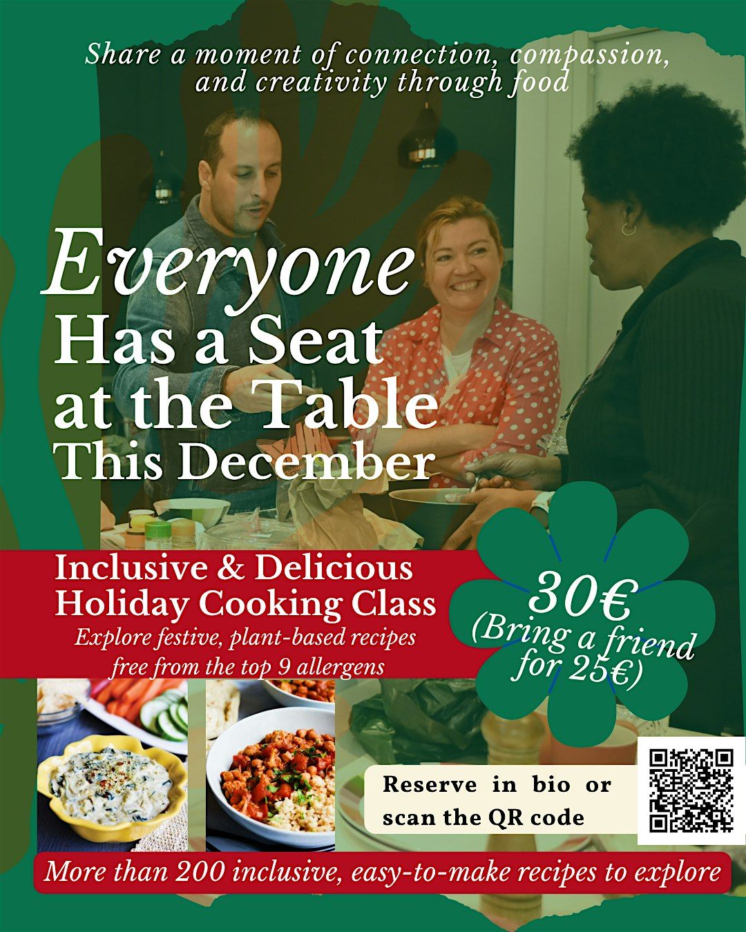 Festive Cooking Class – Everyone Deserves a Seat at the Table!, 6 December | Event in Paris | AllEvents