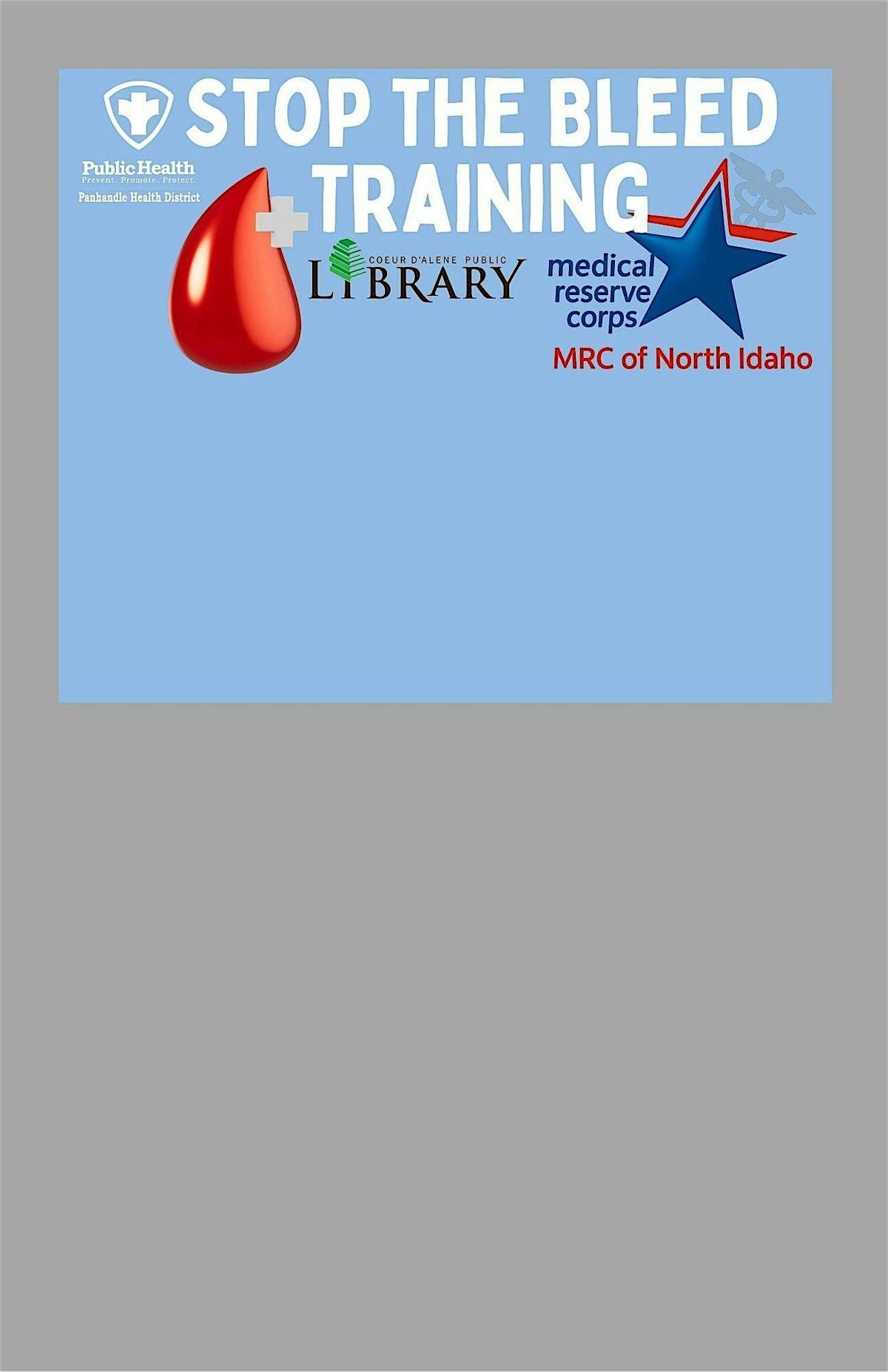 Stop the Bleed Class ALL AGES, 27 January | Event in Coeur d'Alene | AllEvents