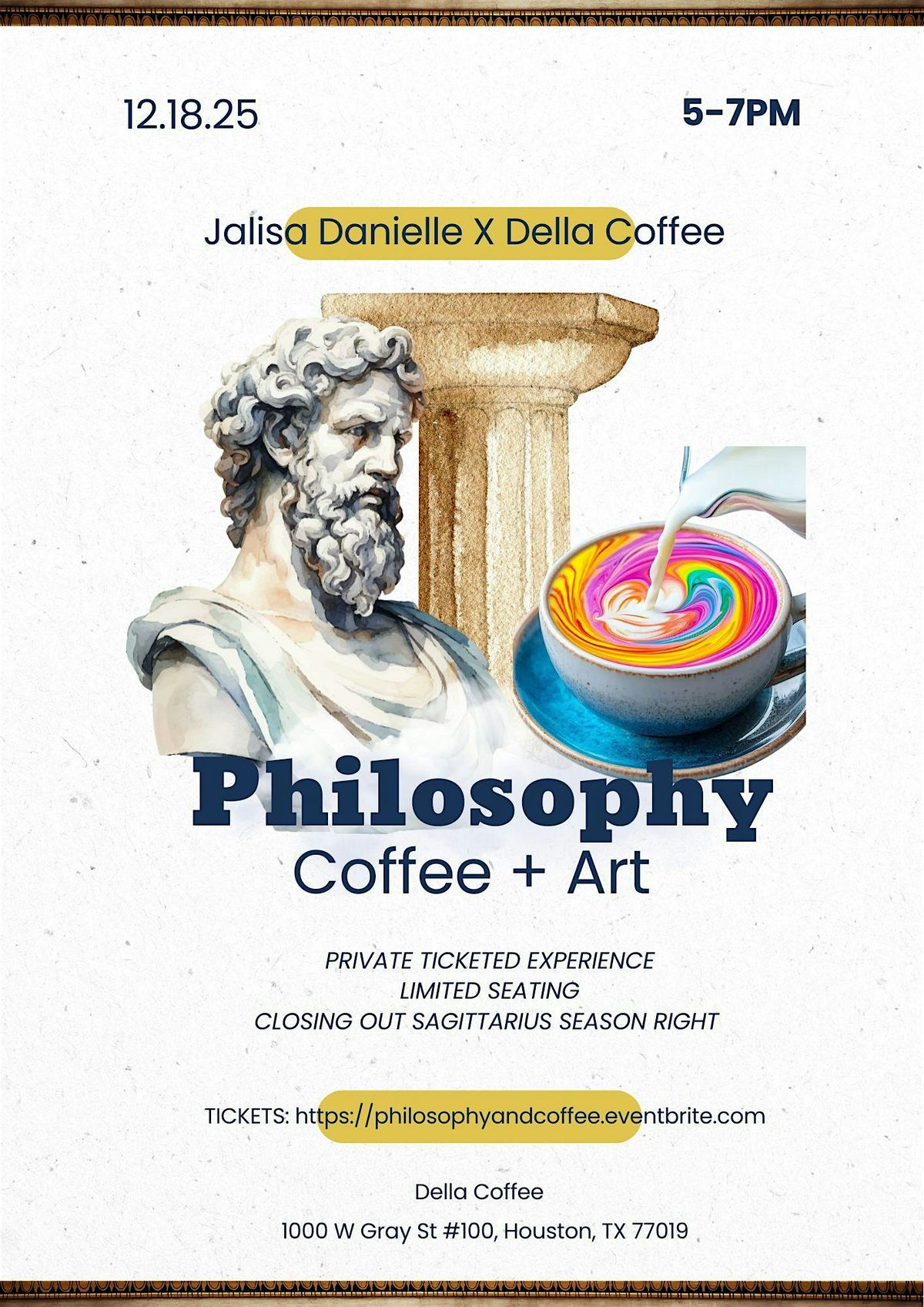 Philosophy & Coffee: A Guided Conversation Experience at DELLA, 19 December | Event in Houston | AllEvents