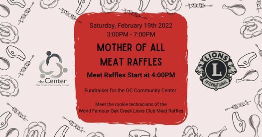 Aoak Creek Christmas Concert 2022 Mother Of All Meat Raffles, Oak Creek Community Center, February 19 2022 |  Allevents.in