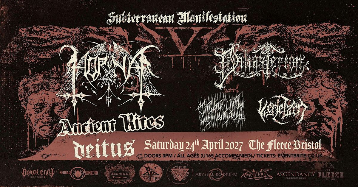 Subterranean Manifestation V, The Fleece, Bristol, 24 April 2027 ...