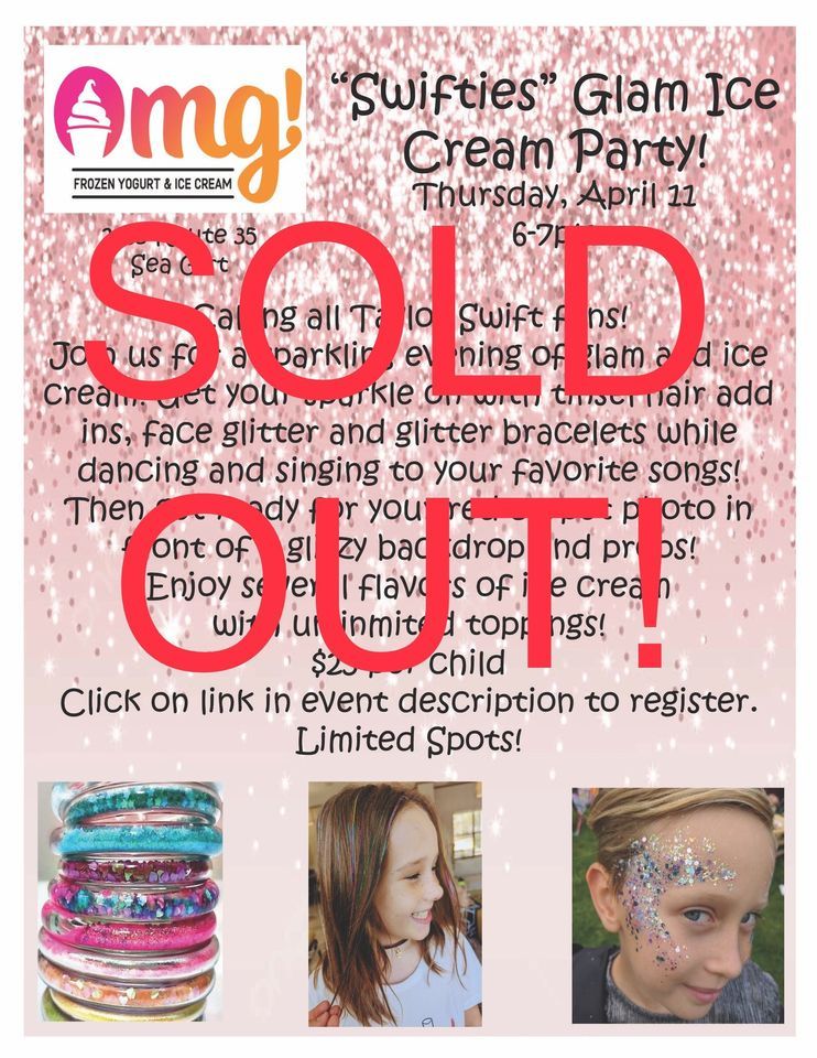 "Swifties" Glam and Ice Cream Party!, OMG! Yogurt, Sea Girt, April 11