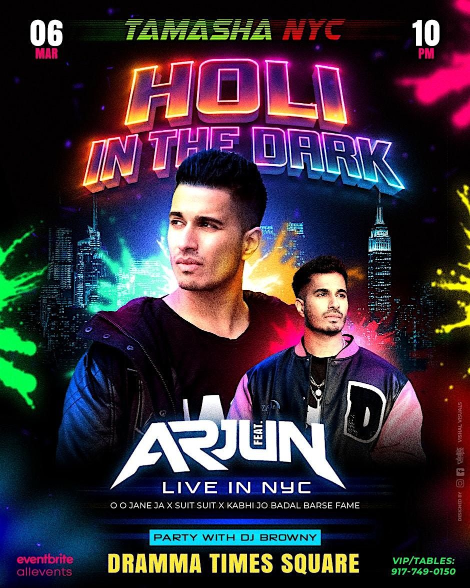 Blue Glove Presents: #1 NYC HOLI IN THE DARK |ft. ARJUN @DRAMMA (1000+ ppl)