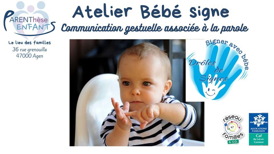 Atelier Communication gestuelle associée à la parole - Bébé signe