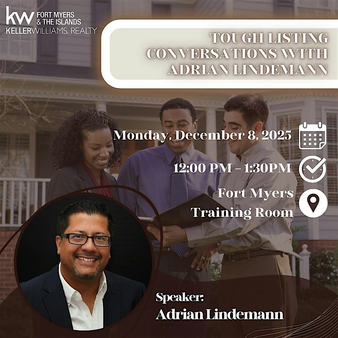Tough Listing Conversations with Adrian, 8 December | Event in Fort Myers | AllEvents