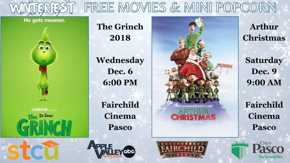 Pasco Winterfest Movies The Grinch 2018, Fairchild Cinemas Pasco
