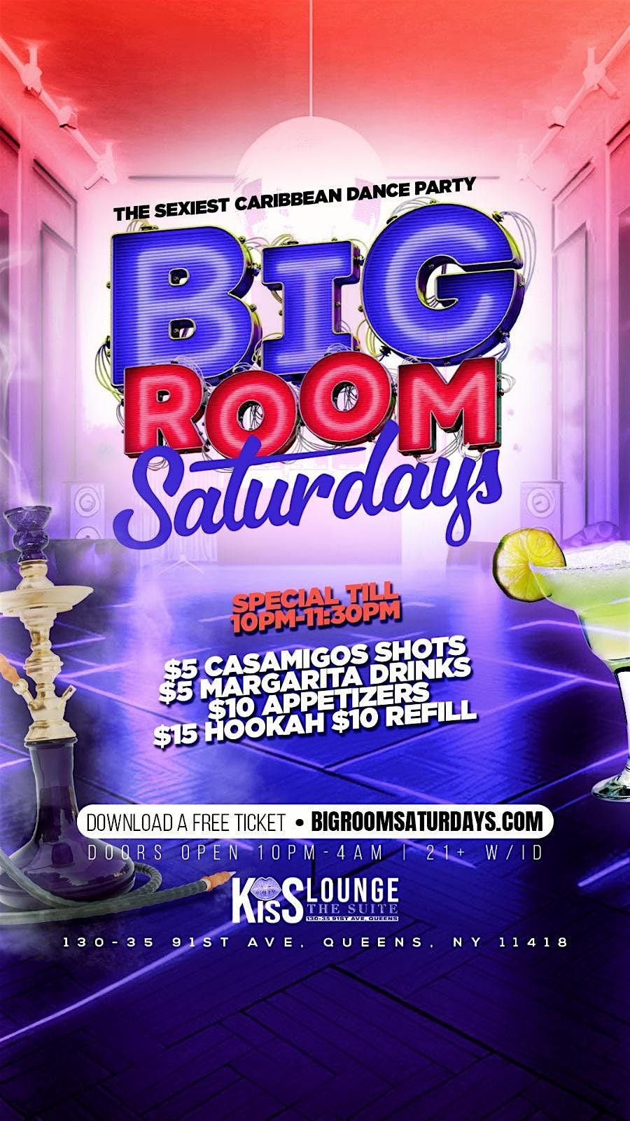Big Room Saturdays at Kiss Lounge #GoodVibesparty, 3 January | Event in Queens | AllEvents