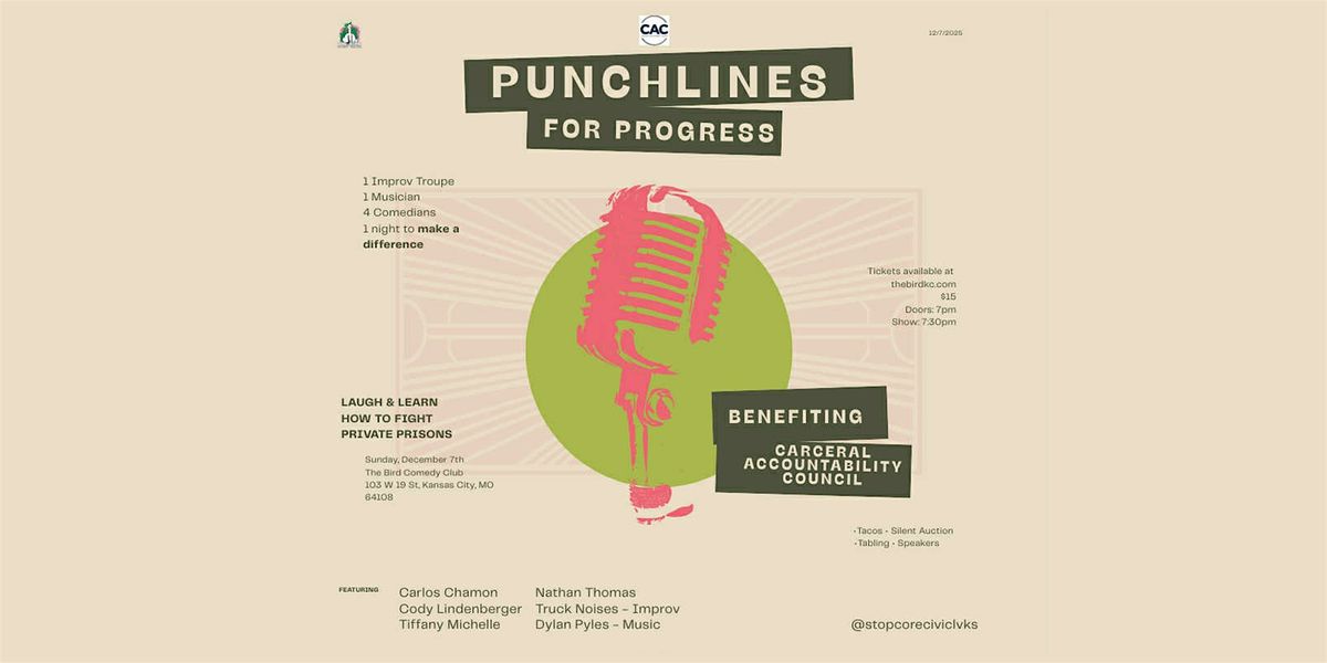 Punchlines For Progress, 7 December | Event in Kansas City | AllEvents