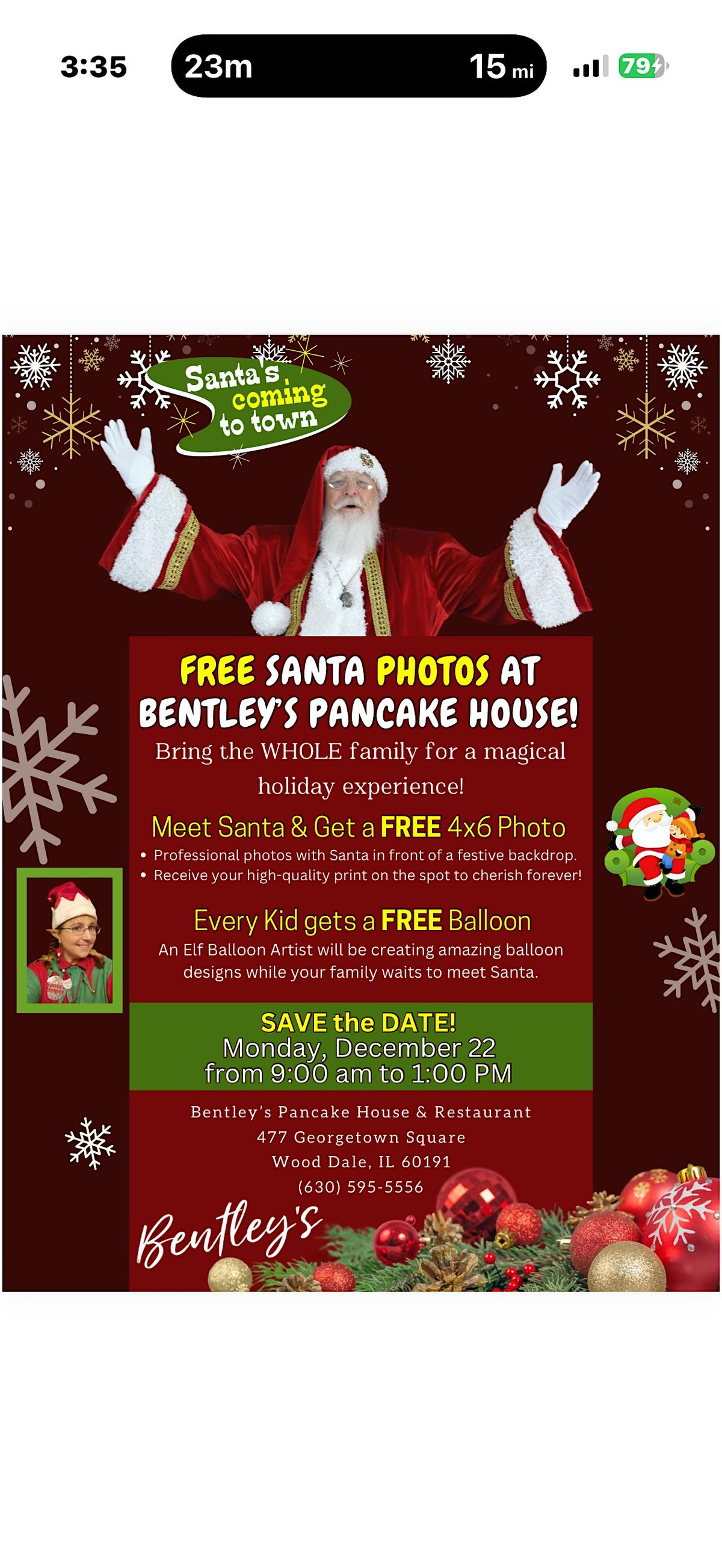 Breakfast with Santa, 22 December | Event in Wood Dale | AllEvents