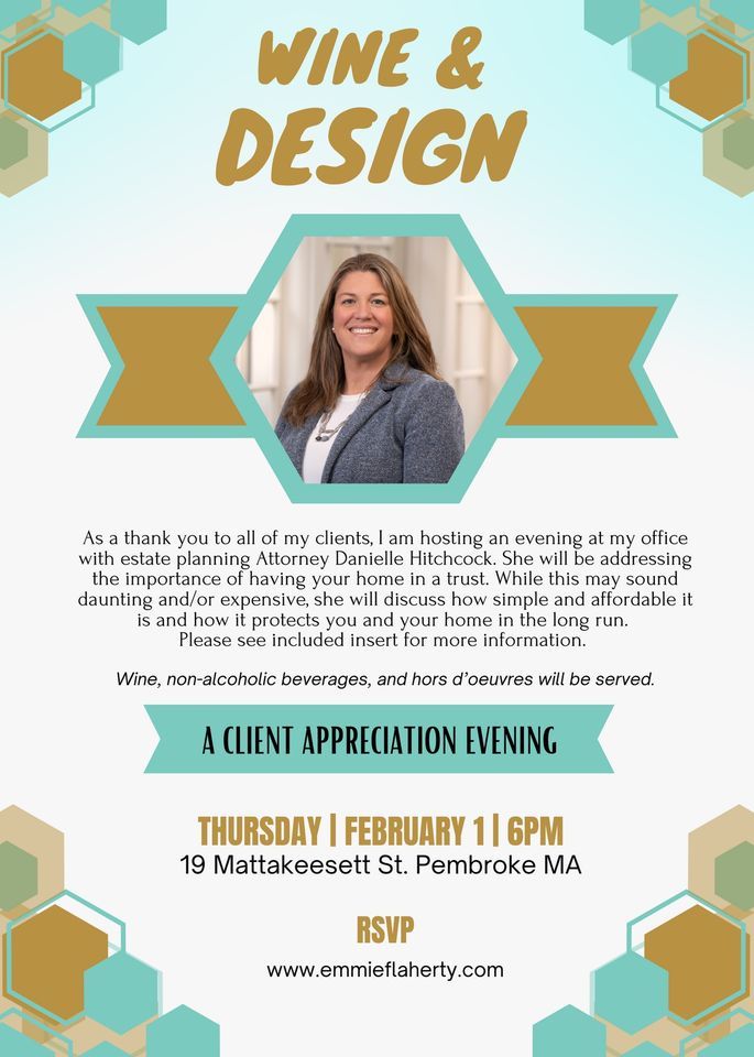 Wine & Design , Boston Connect Real Estate, Pembroke, February 1 2024
