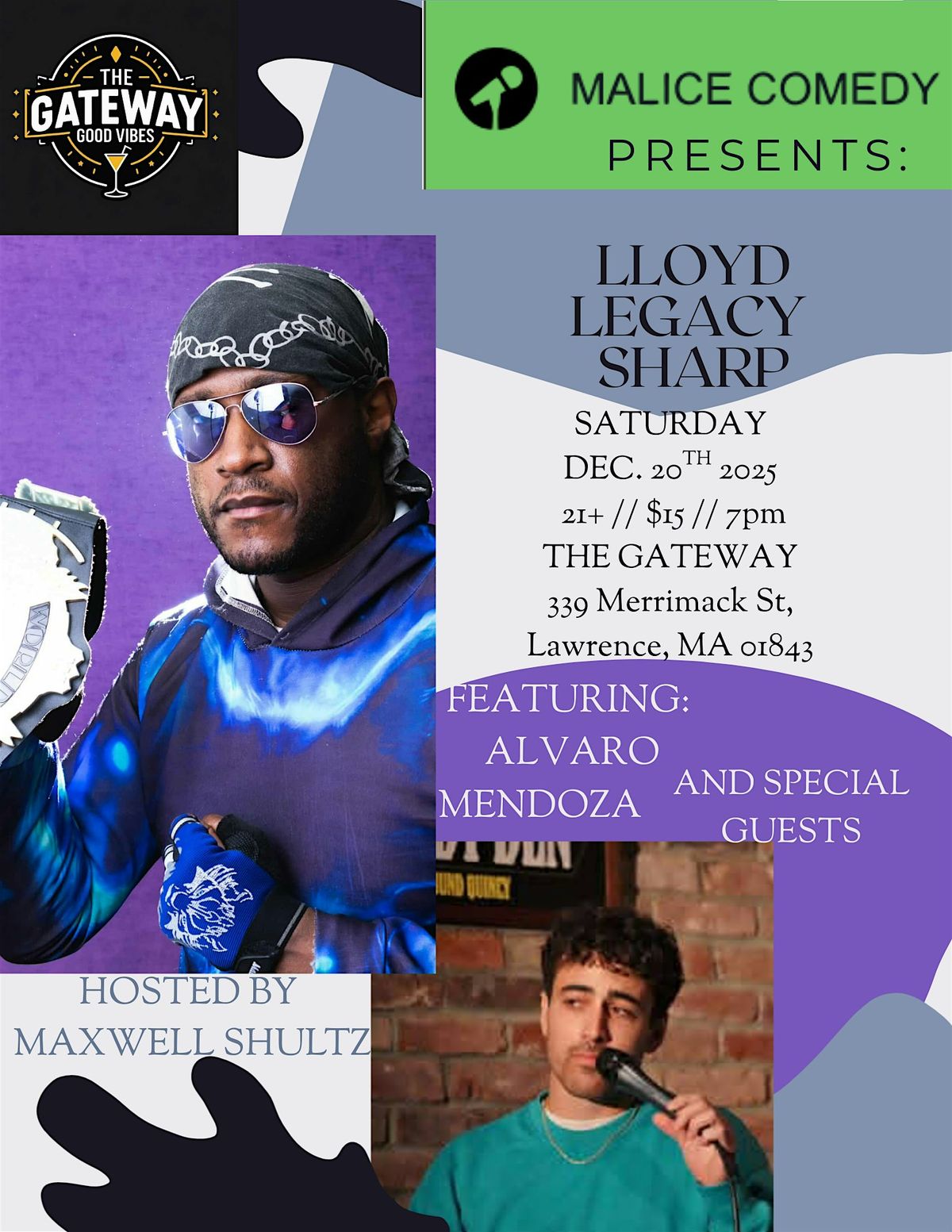 COMEDIAN LLOYD LEGACY SHARP AT THE GATEWAY, 20 December | Event in Lawrence | AllEvents