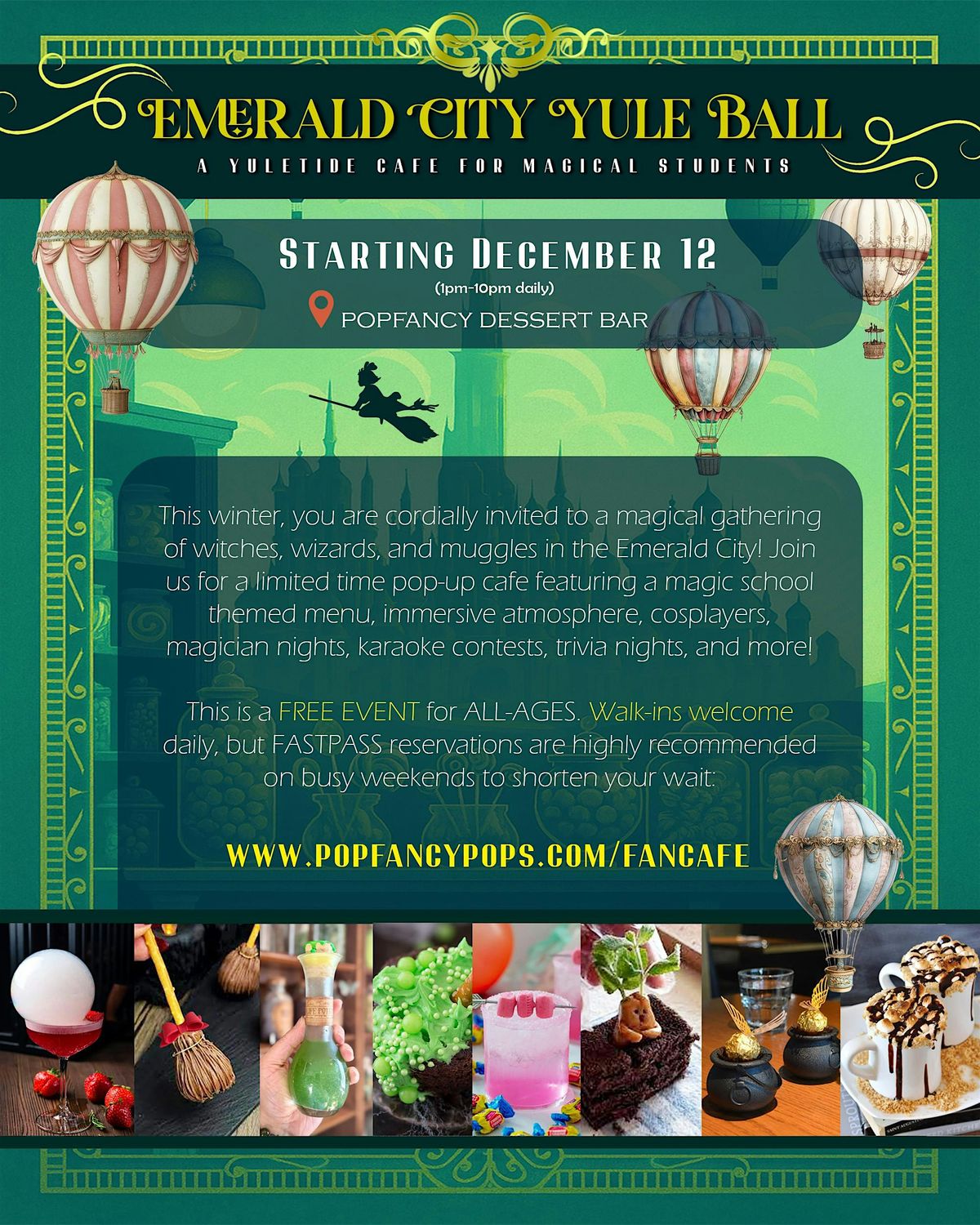 EMERALD CITY YULE BALL - a yuletide cafe for magical students, 12 December | Event in Houston | AllEvents