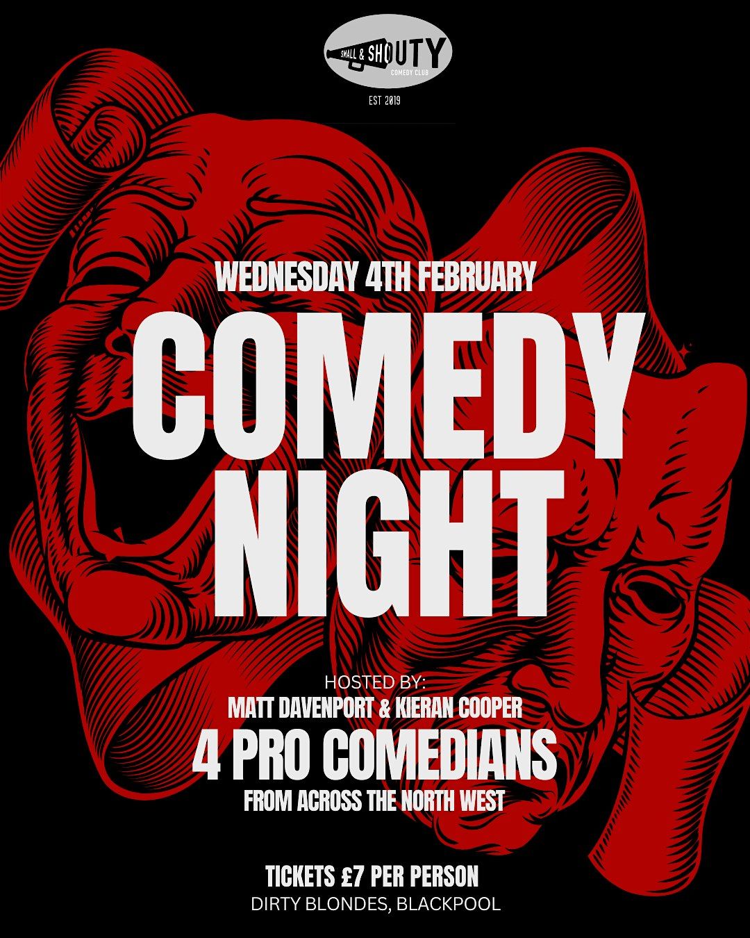 Small and Shouty Comedy Night, 4 February | Event in Blackpool | AllEvents