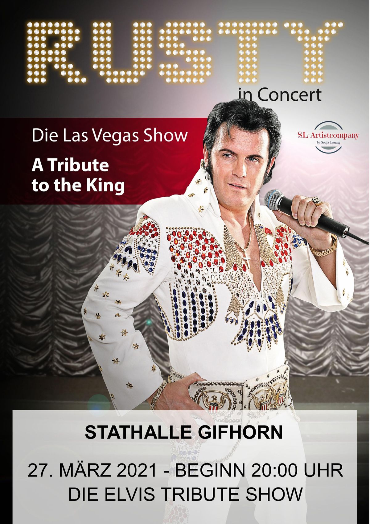 Rusty Las Vegas Show Elvis A Tribute To The King Stadthalle Gifhorn Gmbh March 18 2022 Allevents In Elvis Festival Las Vegas 2022