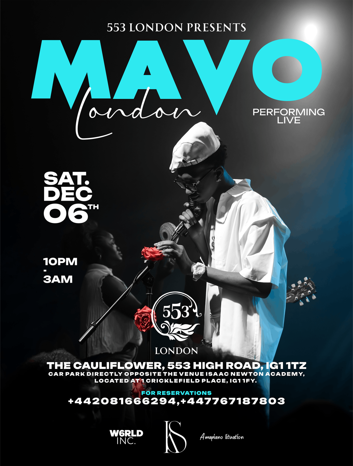 MAVO PERFORMING LIVE IN 553 LONDON, 6 December | Event in Ilford | AllEvents