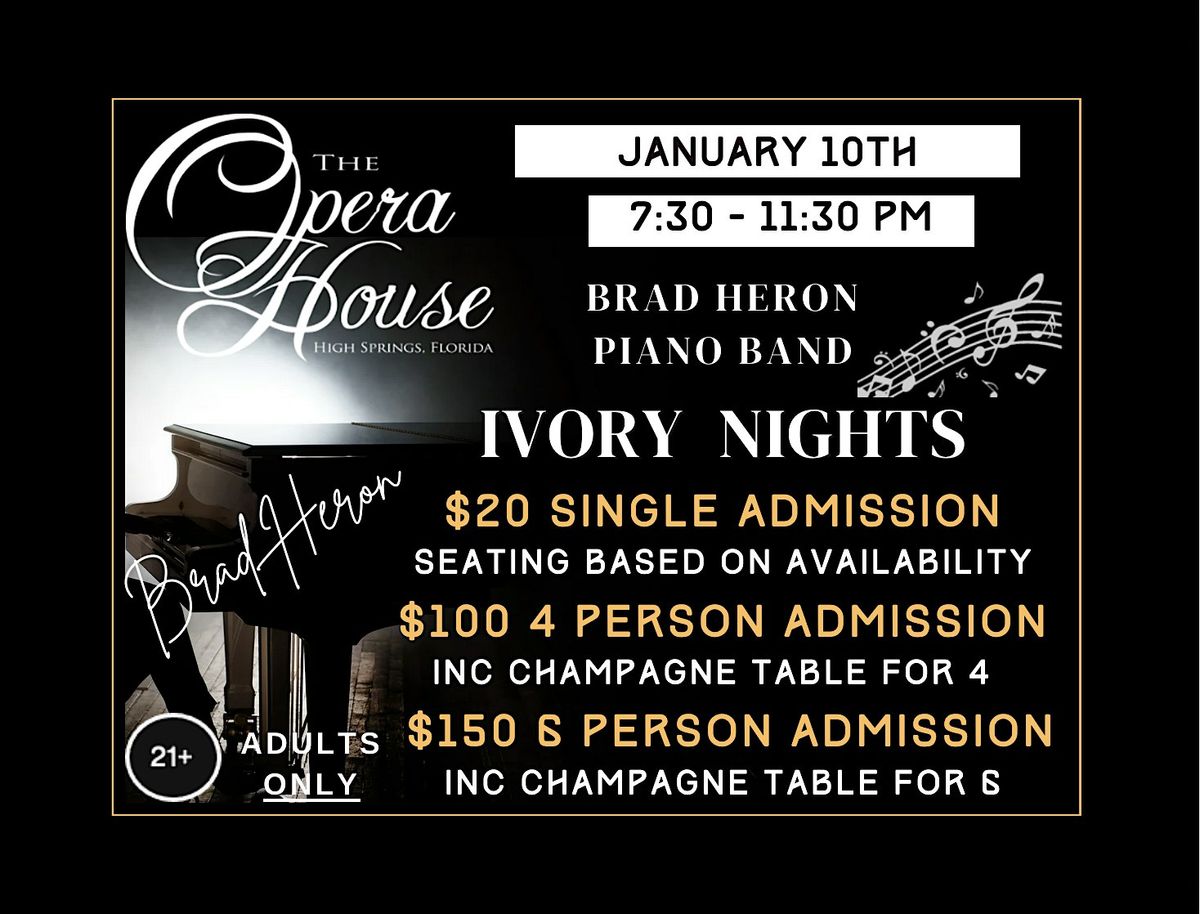 IVORY NIGHTS PIANO BAR BAND, 10 January | Event in High Springs | AllEvents